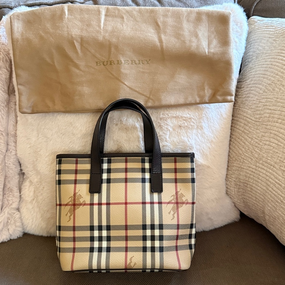Burberry Beige and Black Mini Bag